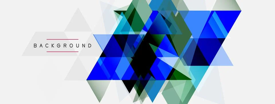 Mosaic triangles geometric background. Techno or business concept, pattern for Illustrazione stock
