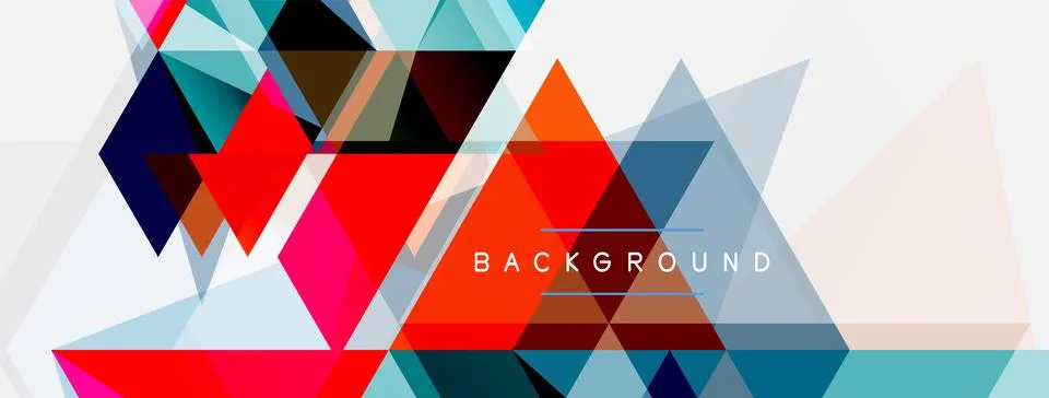 Mosaic triangles geometric background. Techno or business concept, pattern for Illustrazione stock