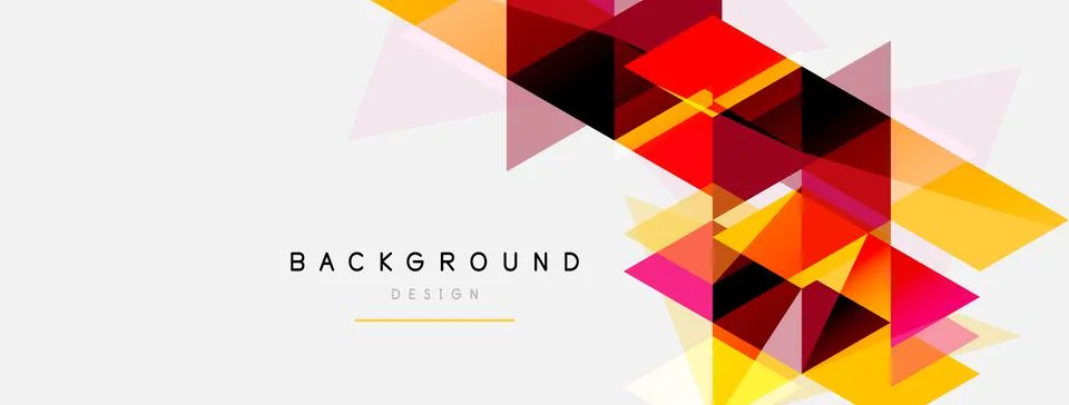 Mosaic triangles geometric background. Techno or business concept, pattern for Illustrazione stock