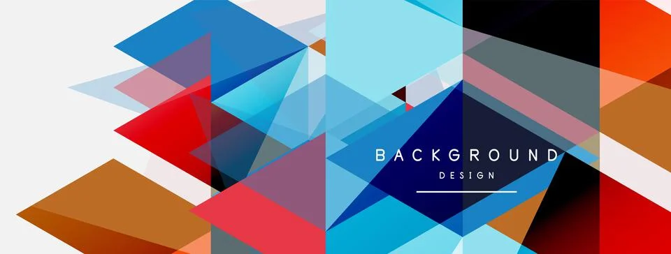 Mosaic triangles geometric background. Techno or business concept, pattern for Stock Illustration