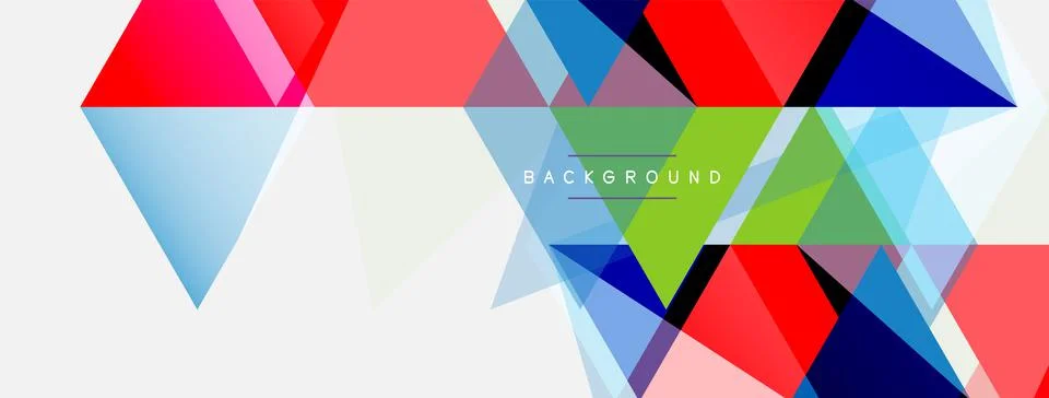 Mosaic triangles geometric background. Techno or business concept, pattern for Illustrazione stock