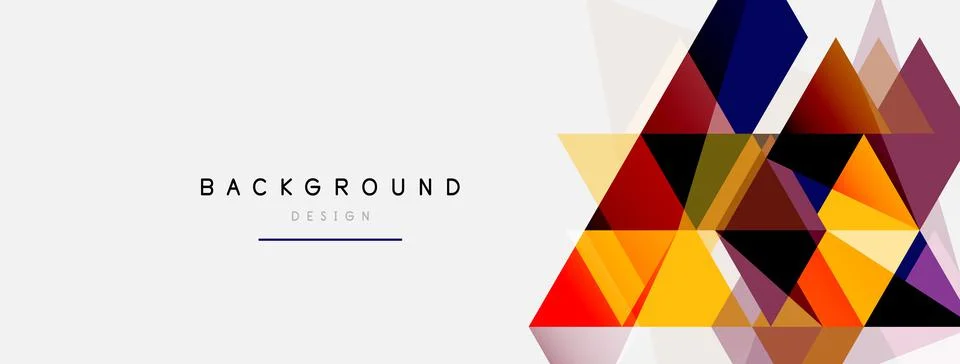 Mosaic triangles geometric background. Techno or business concept, pattern for Stock Illustration