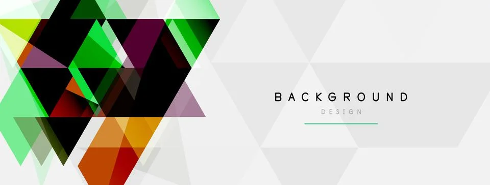 Mosaic triangles geometric background. Techno or business concept, pattern for Illustrazione stock