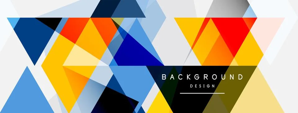 Mosaic triangles geometric background. Techno or business concept, pattern for Stock Illustration