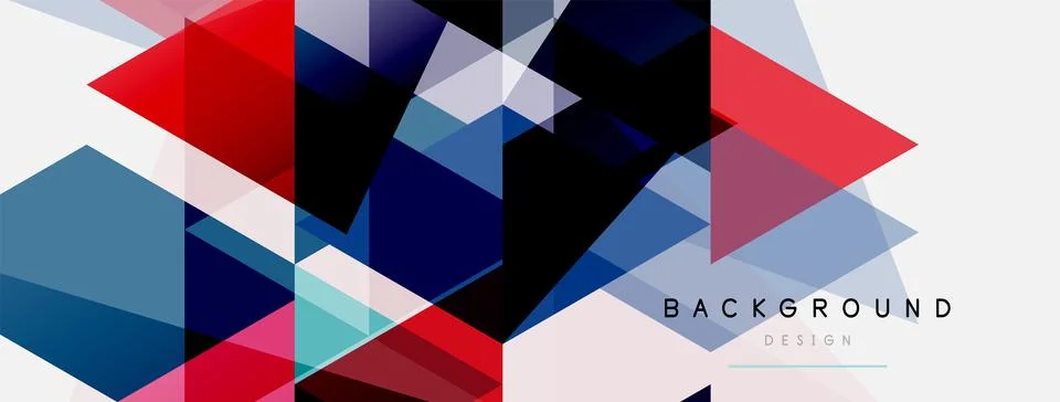 Mosaic triangles geometric background. Techno or business concept, pattern for イラスト素材