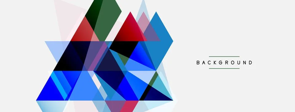 Mosaic triangles geometric background. Techno or business concept, pattern for Stock Illustration