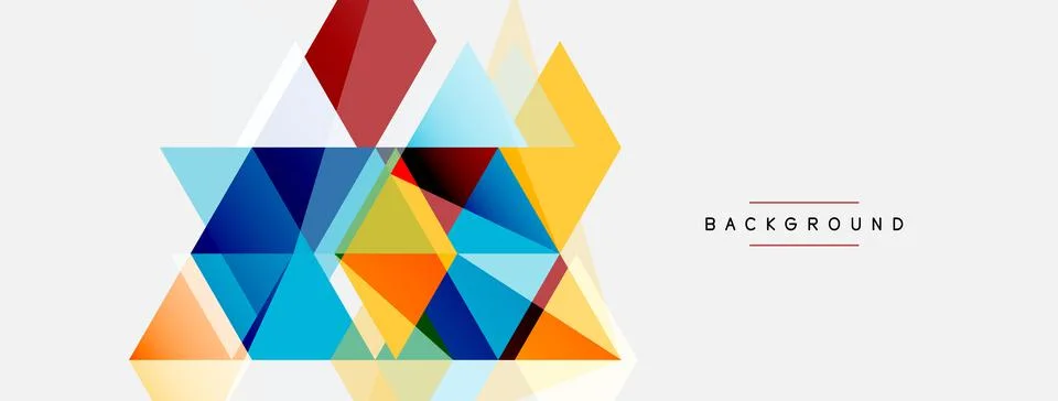 Mosaic triangles geometric background. Techno or business concept, pattern for 스톡 일러스트