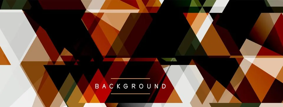 Mosaic triangles geometric background. Techno or business concept, pattern for Illustrazione stock