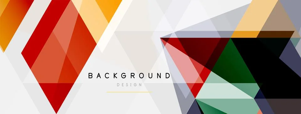 Mosaic triangles geometric background. Techno or business concept, pattern for 스톡 일러스트