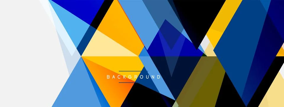 Mosaic triangles geometric background. Techno or business concept, pattern for Illustrazione stock