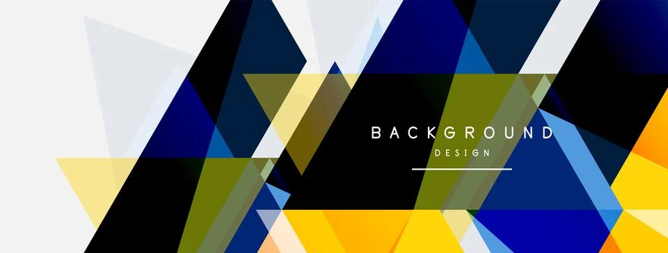 Mosaic triangles geometric background. Techno or business concept, pattern for イラスト素材
