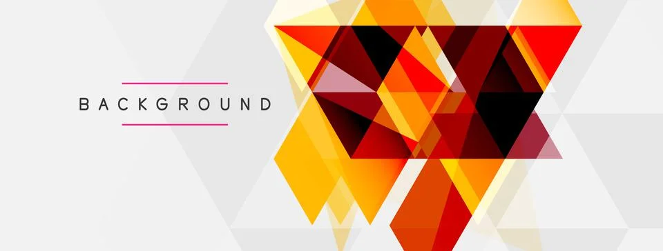 Mosaic triangles geometric background. Techno or business concept, pattern for イラスト素材