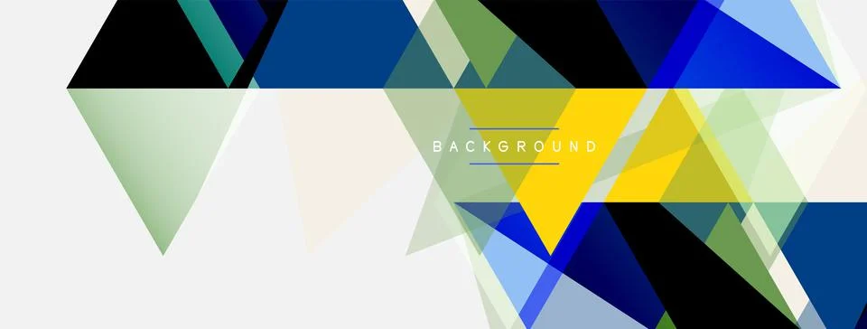 Mosaic triangles geometric background. Techno or business concept, pattern for Stock Illustration