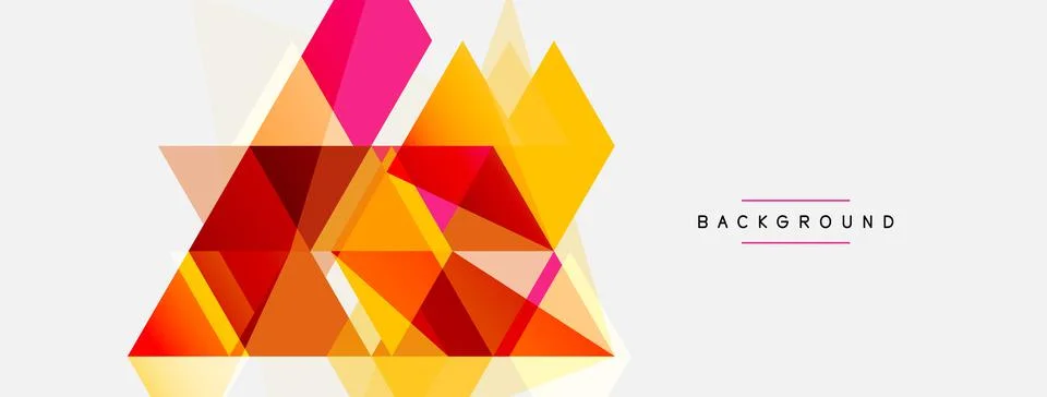 Mosaic triangles geometric background. Techno or business concept, pattern for Stock Illustration