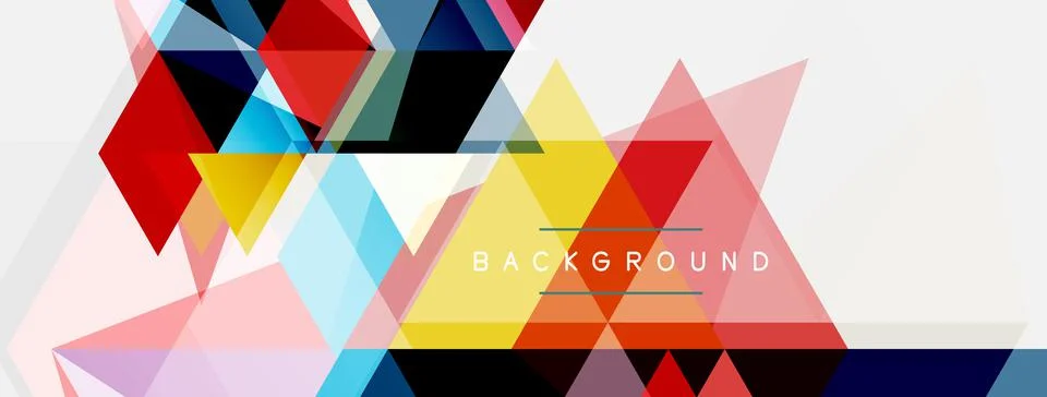 Mosaic triangles geometric background. Techno or business concept, pattern for Illustrazione stock