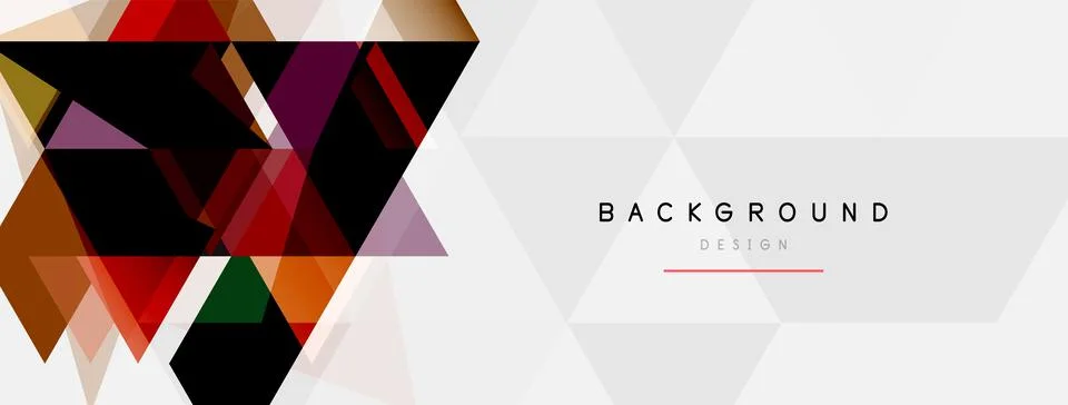 Mosaic triangles geometric background. Techno or business concept, pattern for Stock Illustration