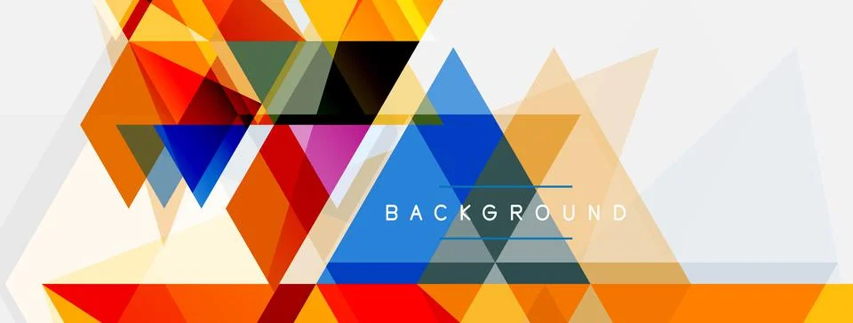 Mosaic triangles geometric background. Techno or business concept, pattern for 스톡 일러스트