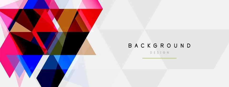 Mosaic triangles geometric background. Techno or business concept, pattern for イラスト素材
