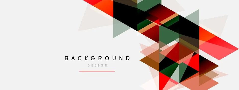 Mosaic triangles geometric background. Techno or business concept, pattern for 스톡 일러스트
