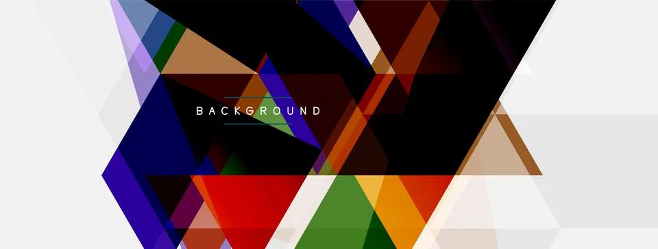 Mosaic triangles geometric background. Techno or business concept, pattern for Stock Illustration