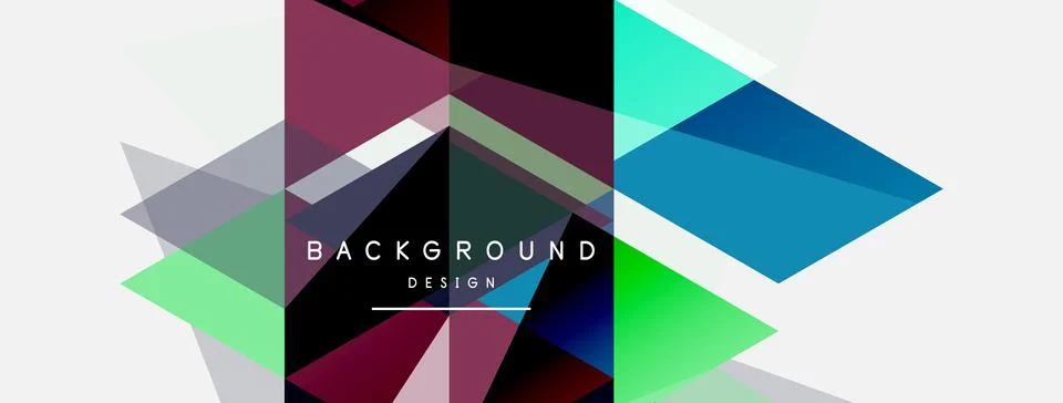 Mosaic triangles geometric background. Techno or business concept, pattern for Stock Illustration