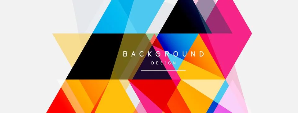 Mosaic triangles geometric background. Techno or business concept, pattern for イラスト素材