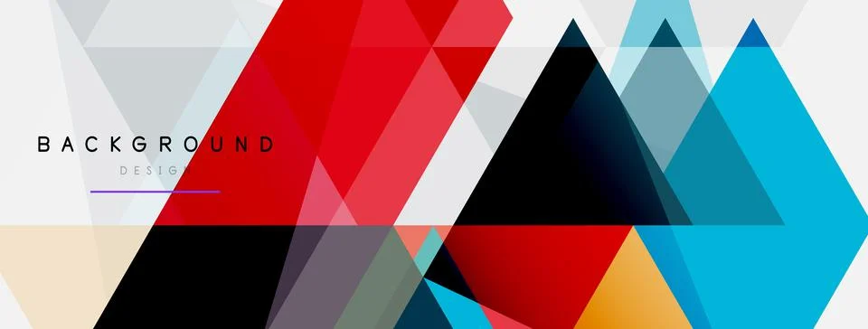 Mosaic triangles geometric background. Techno or business concept, pattern for 스톡 일러스트