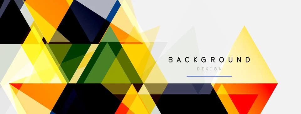 Mosaic triangles geometric background. Techno or business concept, pattern for Illustrazione stock