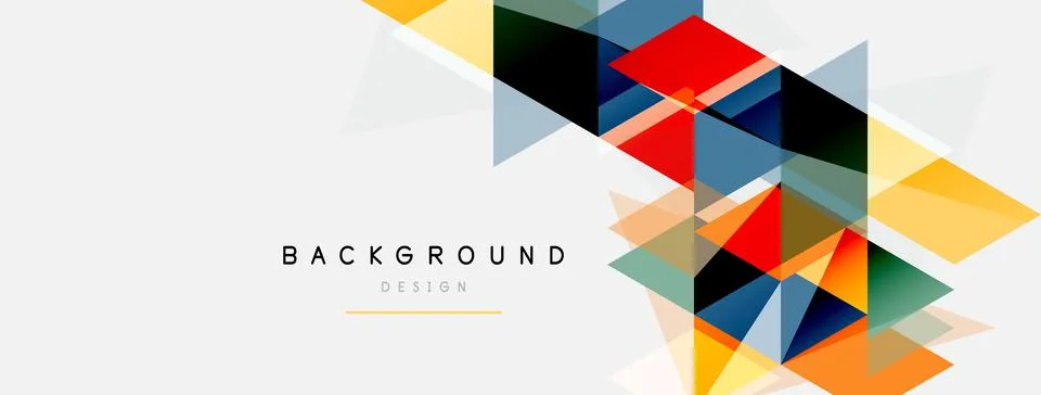 Mosaic triangles geometric background. Techno or business concept, pattern for 스톡 일러스트