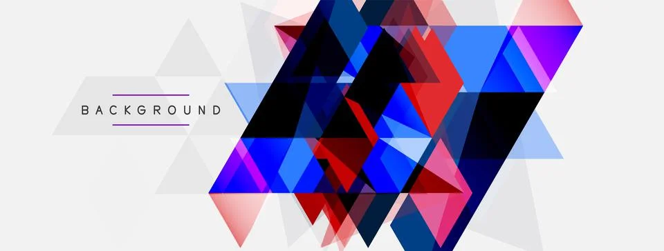 Mosaic triangles geometric background. Techno or business concept, pattern for イラスト素材