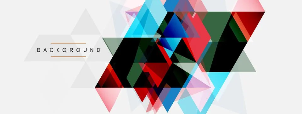 Mosaic triangles geometric background. Techno or business concept, pattern for Stock Illustration
