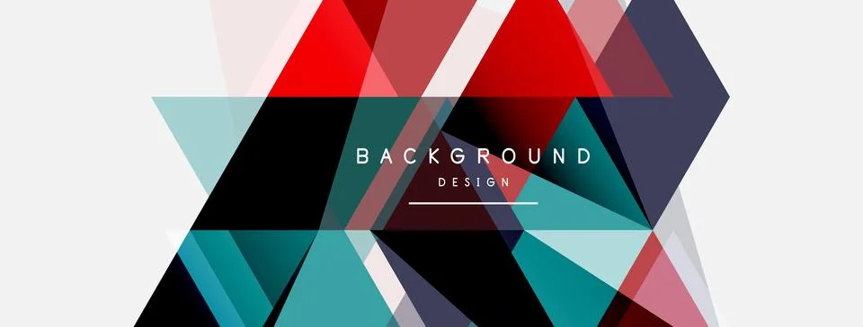 Mosaic triangles geometric background. Techno or business concept, pattern for Illustrazione stock