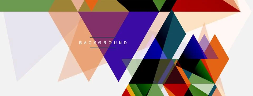 Mosaic triangles geometric background. Techno or business concept, pattern for Stock Illustration