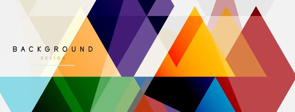 Mosaic triangles geometric background. Techno or business concept, pattern for 스톡 일러스트