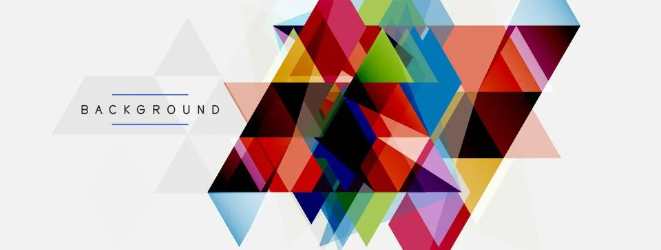 Mosaic triangles geometric background. Techno or business concept, pattern for Illustrazione stock