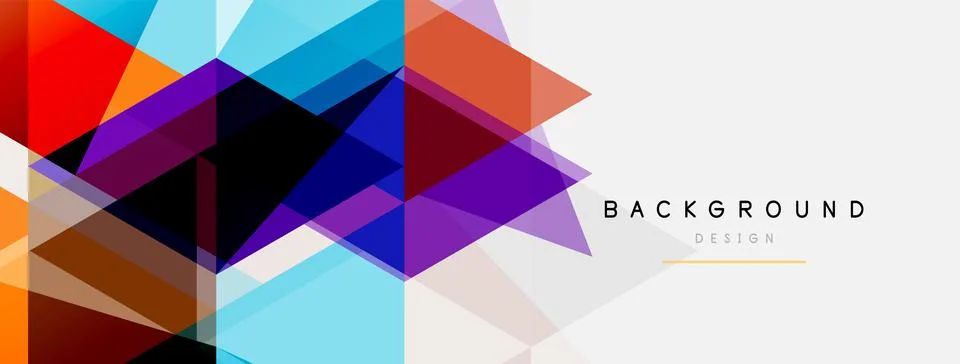 Mosaic triangles geometric background. Techno or business concept, pattern for Stock Illustration