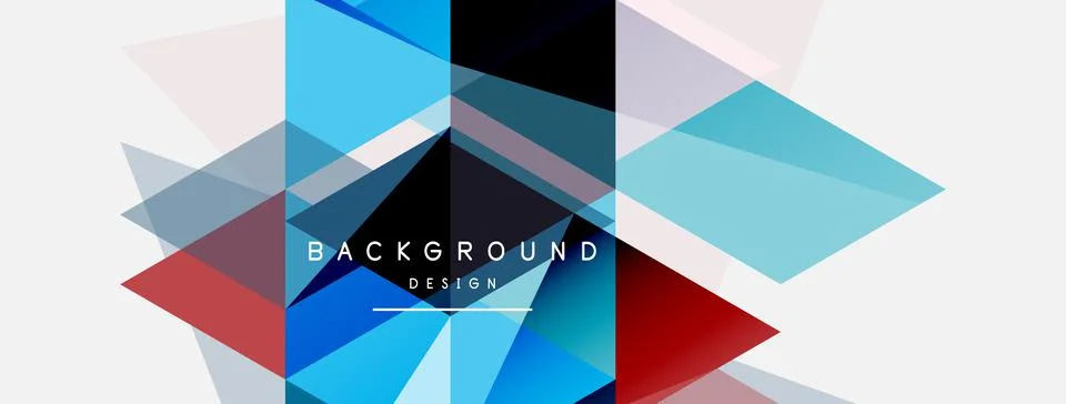 Mosaic triangles geometric background. Techno or business concept, pattern for Stock Illustration