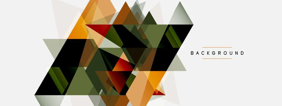 Mosaic triangles geometric background. Techno or business concept, pattern for イラスト素材