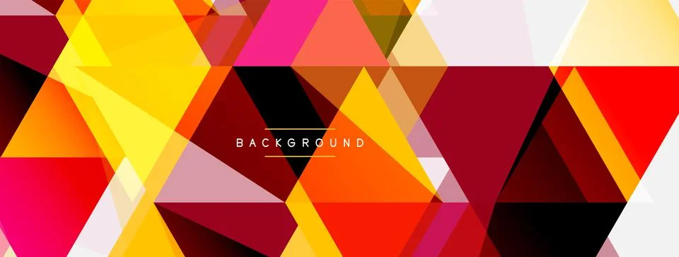 Mosaic triangles geometric background. Techno or business concept, pattern for Stock Illustration