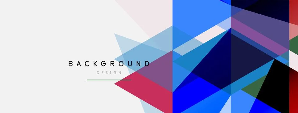 Mosaic triangles geometric background. Techno or business concept, pattern for 스톡 일러스트