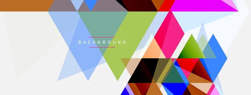 Mosaic triangles geometric background. Techno or business concept, pattern for Stock Illustration