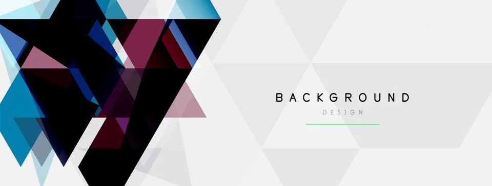Mosaic triangles geometric background. Techno or business concept, pattern for Stock Illustration