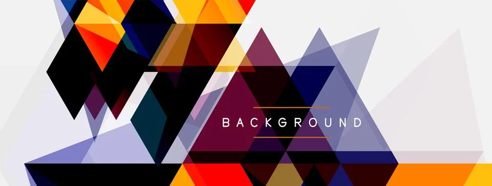 Mosaic triangles geometric background. Techno or business concept, pattern for Illustrazione stock