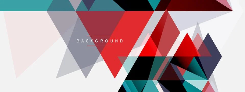 Mosaic triangles geometric background. Techno or business concept, pattern for Stock Illustration
