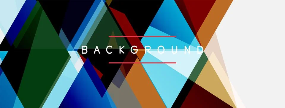 Mosaic triangles geometric background. Techno or business concept, pattern for 스톡 일러스트