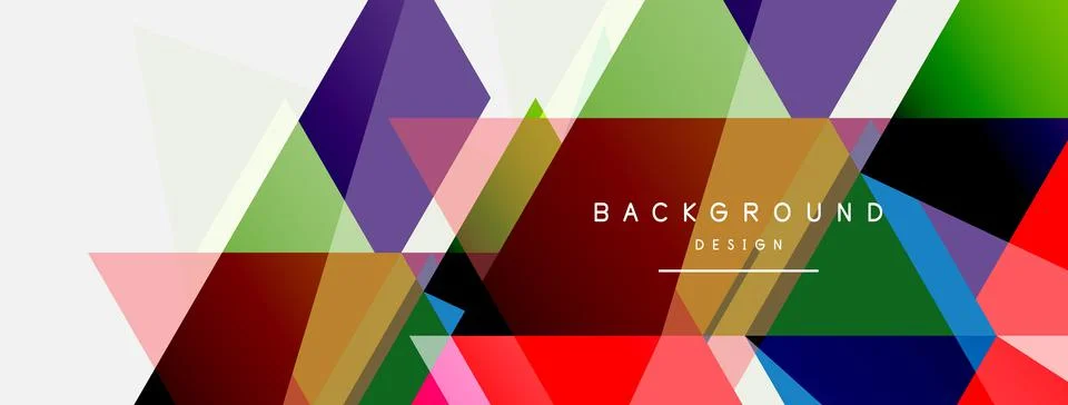 Mosaic triangles geometric background. Techno or business concept, pattern for Illustrazione stock