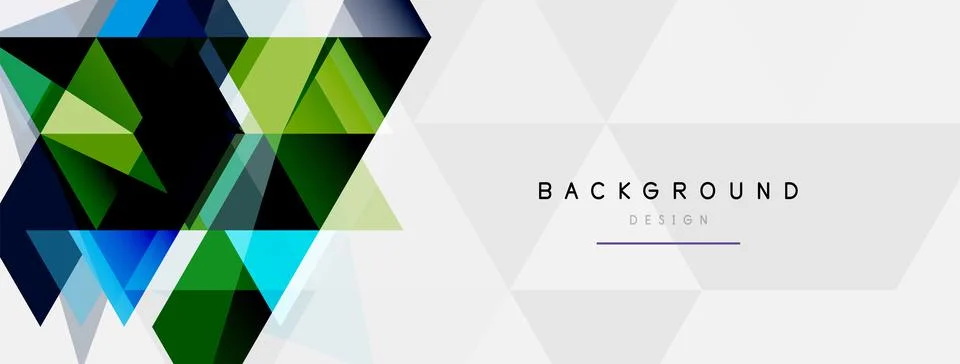 Mosaic triangles geometric background. Techno or business concept, pattern for 스톡 일러스트