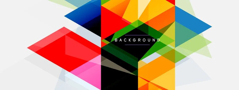 Mosaic triangles geometric background. Techno or business concept, pattern for 库存插图