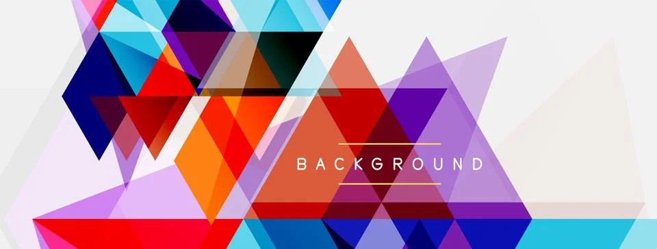 Mosaic triangles geometric background. Techno or business concept, pattern for 스톡 일러스트