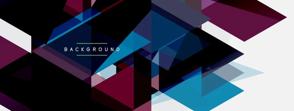 Mosaic triangles geometric background. Techno or business concept, pattern for Stock Illustration